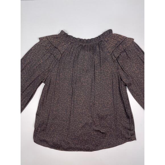 GAP Small Long Sleeve Animal Print Blouse - Picture 7 of 9